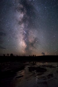 Milky way over Silex Spring runoff photo