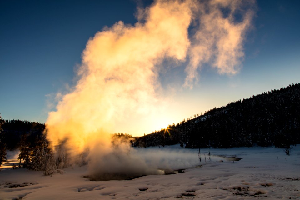 Sunset over Bijah Spring