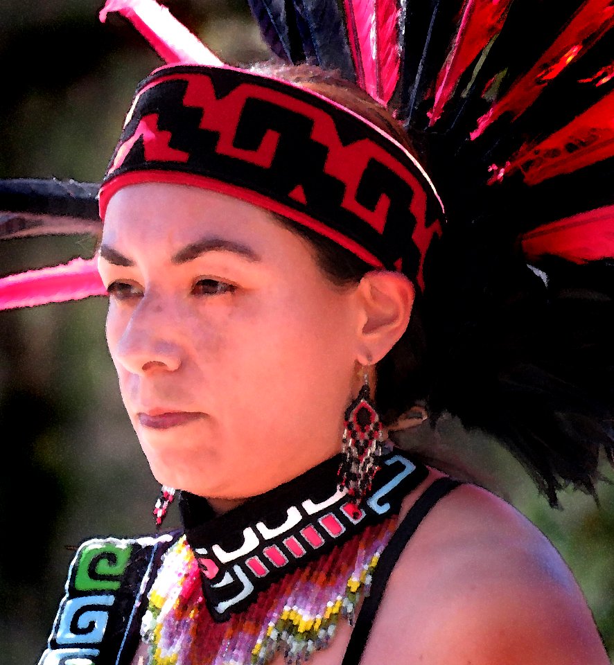 BORDERLAND FESTIVAL 2019 - Coronado National Memorial - Famalia Rodrigues Aztec Dance- WATERCOLOR (2)
