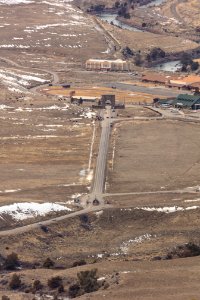 Roosevelt Arch and Bison from Mount Everts