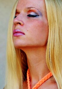Woman makeup headdress photo