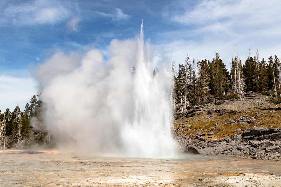 Grand Geyser eruption afternoon of March 9