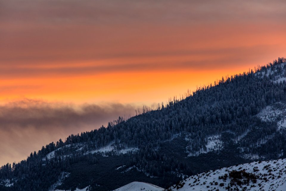 Sunset over Bunson Peak