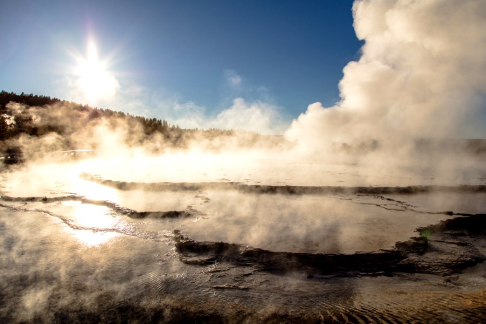Great Fountain Geyser sunset