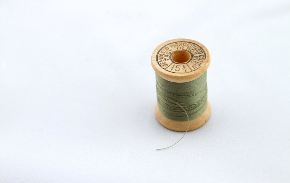 Wooden spool thread spool vintage