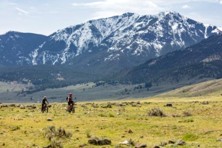 Bikers on the Railroad Bed Trail
