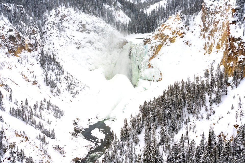 Lower Falls from Lookout Point in winter