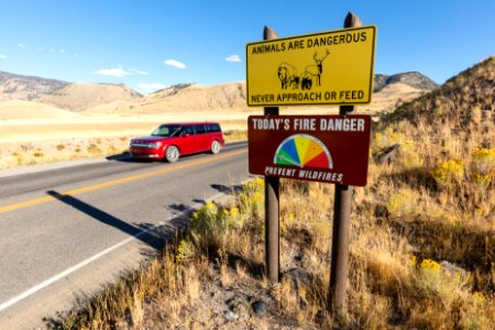Fire Danger sign (wide) at Low