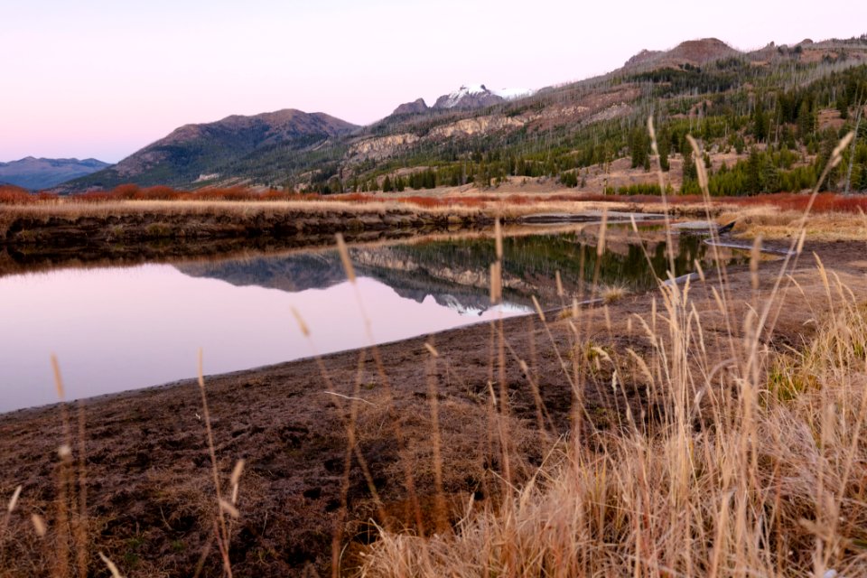 Post-sunset reflections of Slough Creek