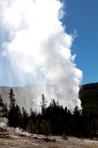 Steamboat Geyser steam phase photo