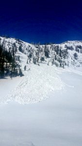 Wet slide at Sylvan Pass