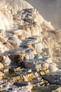 Canary Spring travertine formations portrait photo