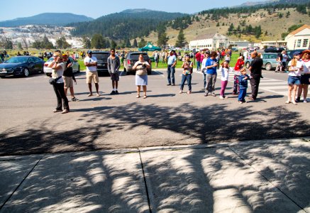 Scenes from the August 21, 2017 eclipse in Mammoth Hot Springs