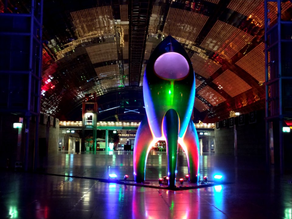 Fairydust by night, illuminated, during 36c3