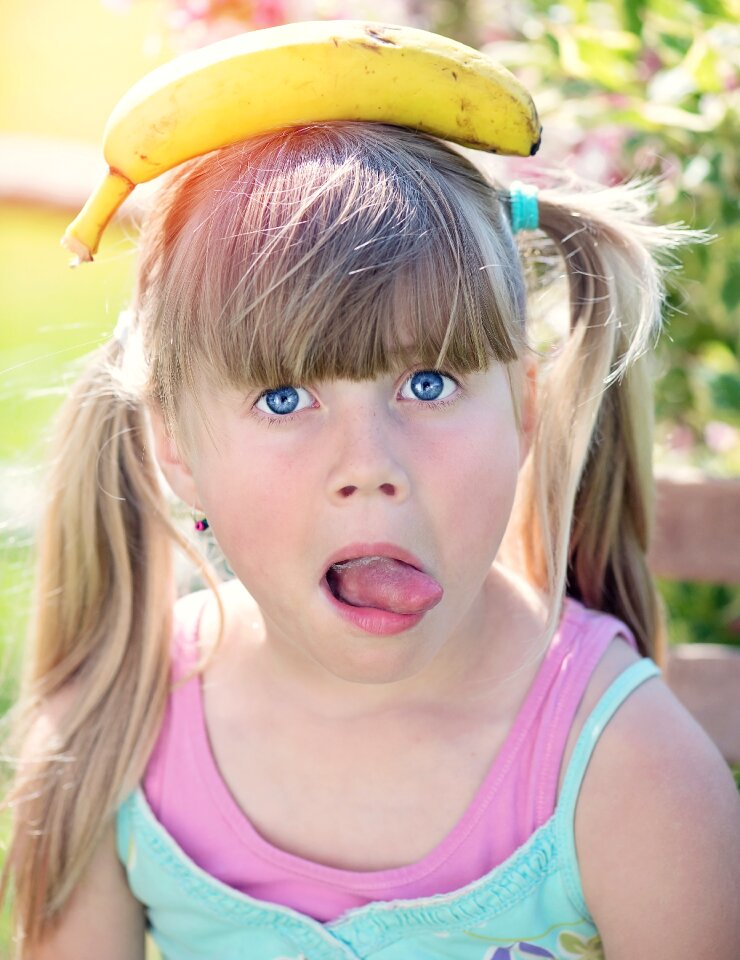 Girl blond face