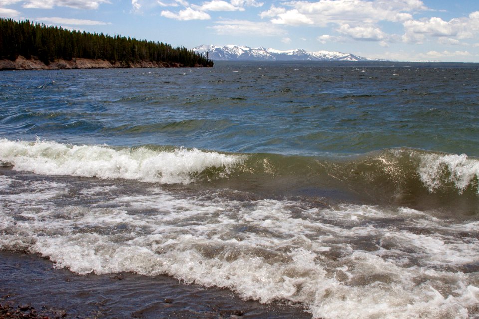 Choppy water on Yellowstone Lake