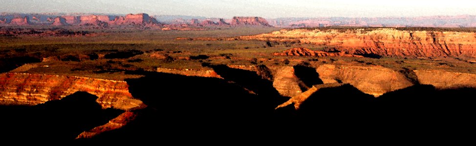 MULEY POINT, SAN JUAN CO, UTAH - 2016-09-26 - campsite in morning -02 -WATERCOLOR