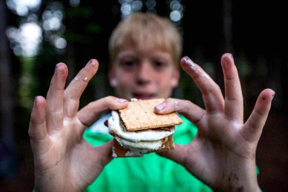 S'mores at Lewis Lake Campground