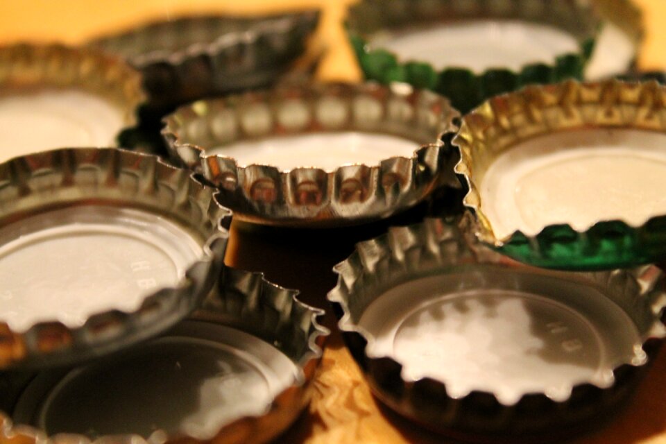 Glass beer glass bottle