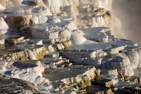 Canary Spring travertine formations photo