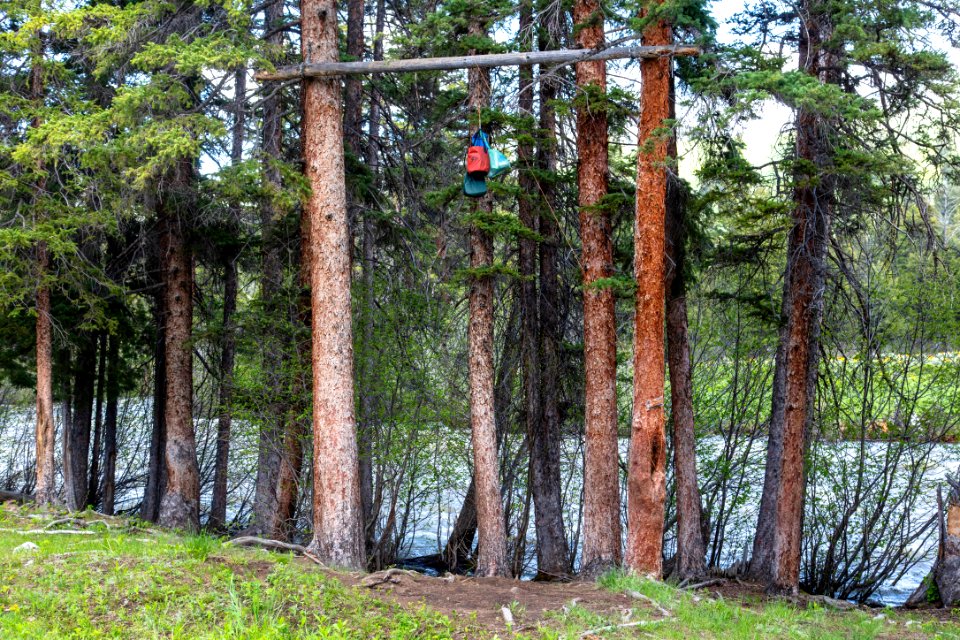 Food-hang area in camp