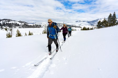 Setting out on the Lost Lake Ski Trail