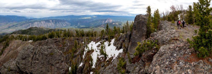 Hikers on Sepulcher Mountain Summit Ridge