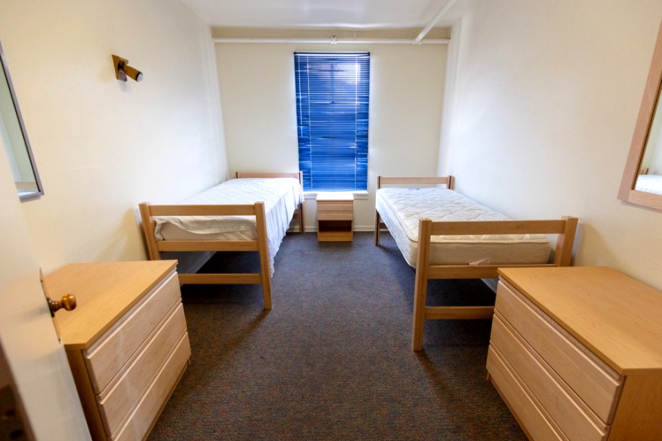 Laurel Dorm before renovation: dorm room