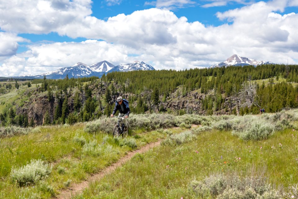 Biking the Bunsen Peak Trail