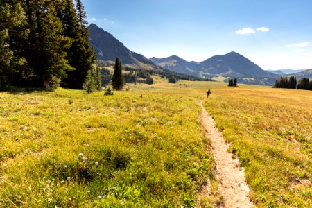 Hikers on the Wolverine Creek Trail near Daisy Pass
