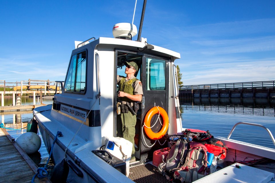 Ranger Cole rigs for a day on Yellowstone Lake