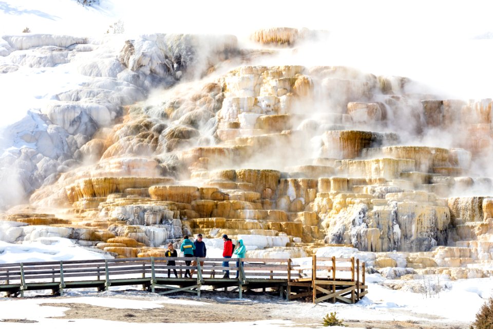 People enjoying the views of Palette Spring from the boardwalk photo