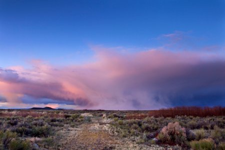 Storm clouds in eastern Oregon photo