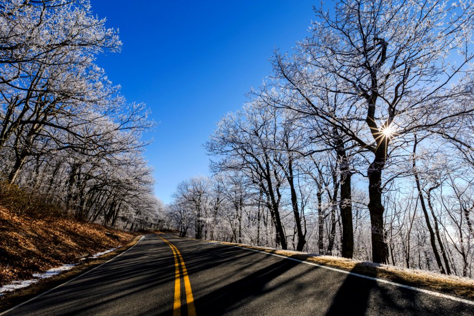Winter Sunburst on Skyline Drive