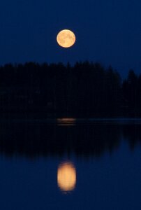 Moonrise evening dark photo