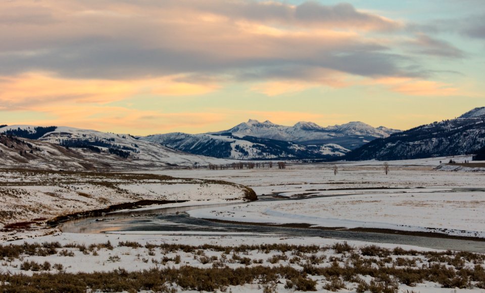 Sunset over Lamar Valley photo