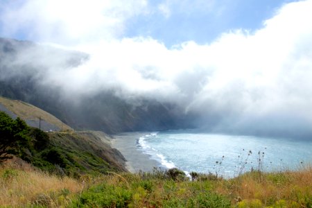 Fog on coast, Oregon photo