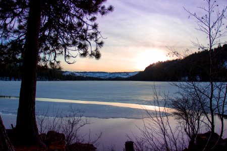 Sunset at Suttle Lake, Oregon photo