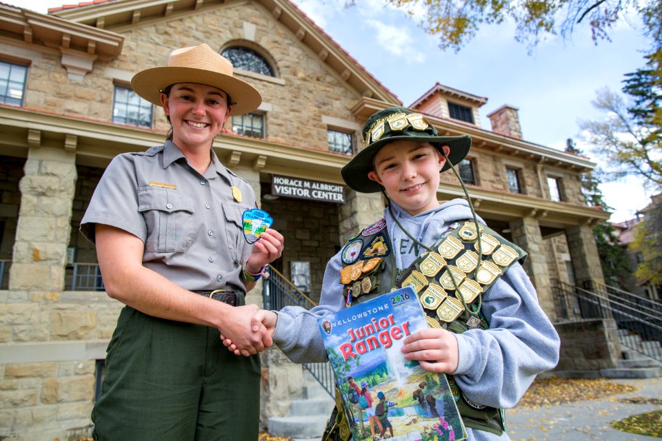 Junior Ranger Stanten, Mammoth Hot Springs