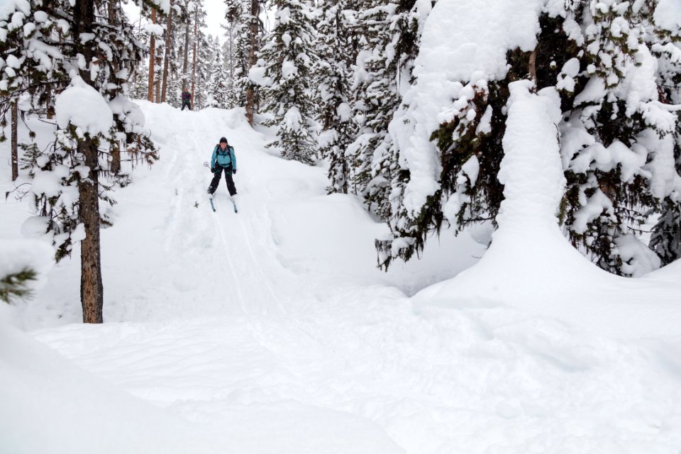 Cross-country skiing the Roller Coaster Trail - Compression Hill (2)