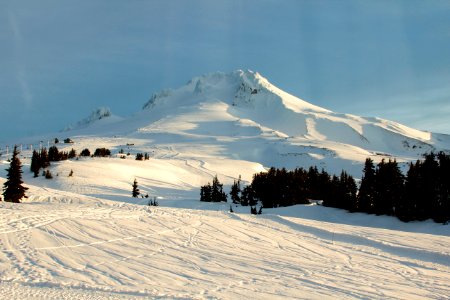 Winter snow Mt Hood, Oregon photo