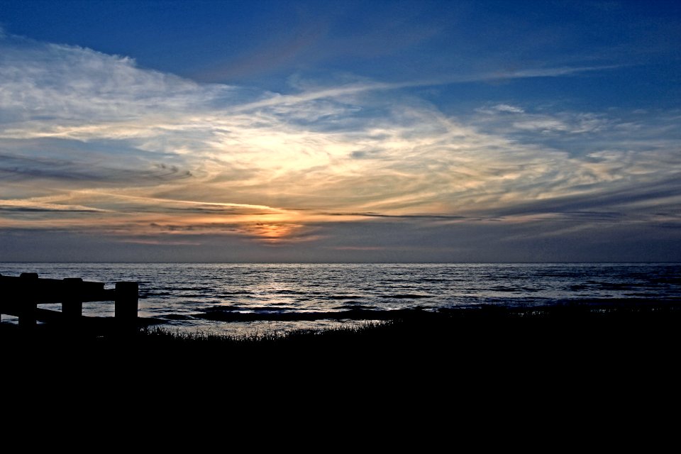 Horsfalls Dunes and Beach, Oregon at sunset.