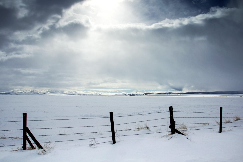 Eastern Oregon prairie in snow. photo