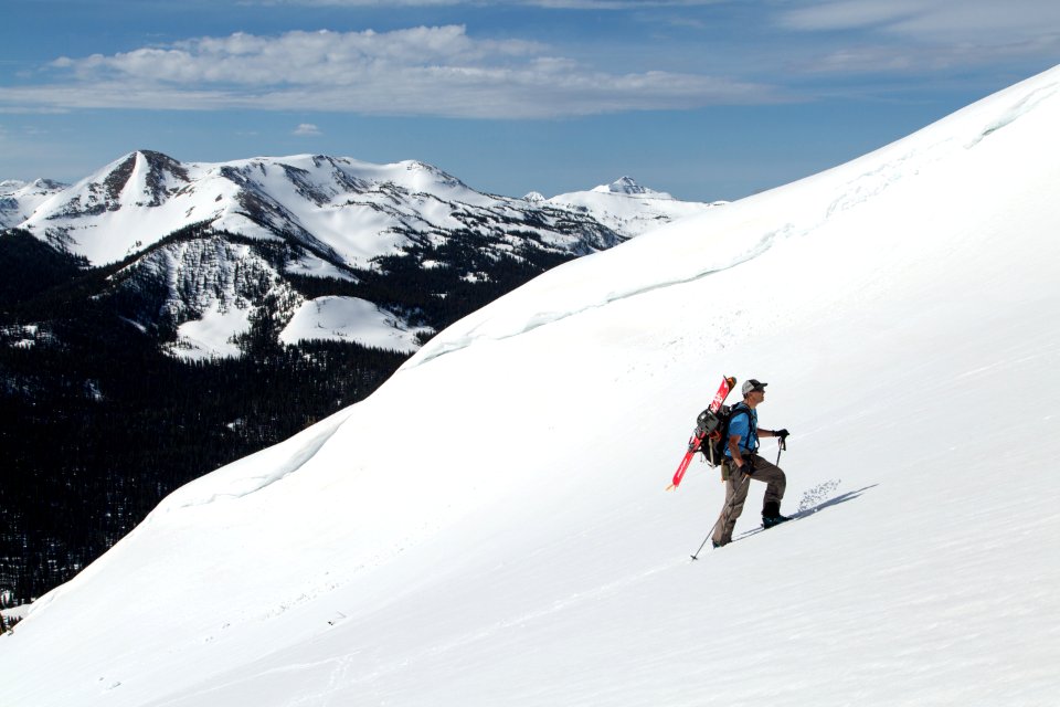 Backcountry skiing in the Gallatin Mountains