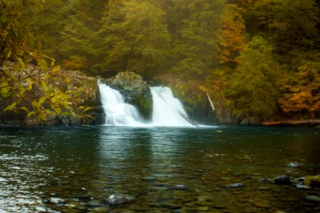 Salmon Falls in autumn, Oregon photo