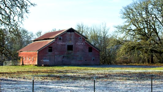 Old barn in December