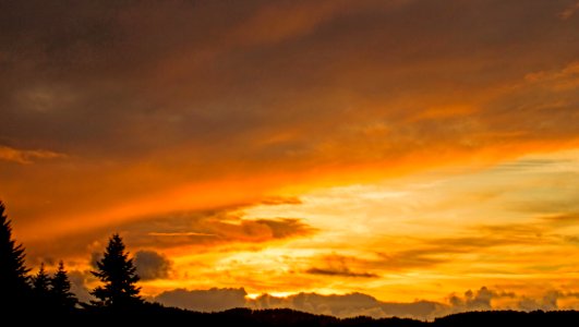 Sunset the Coast Range, Oregon