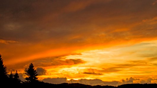 Sunset the Coast Range, Oregon photo