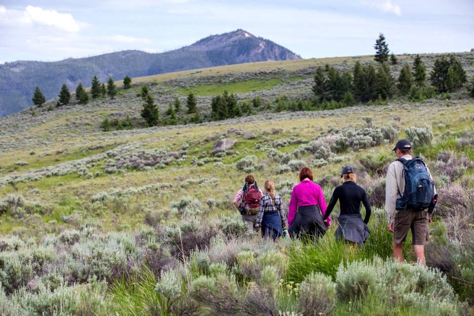 Hikers on the Beaver Ponds Trail