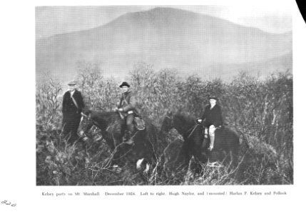 Kelsey party on Mount Marshall (Historic photo)